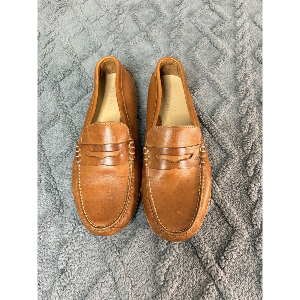 Cole Haan Men's Penny Loafer Driving Mocs Shoes 9.5 Brown